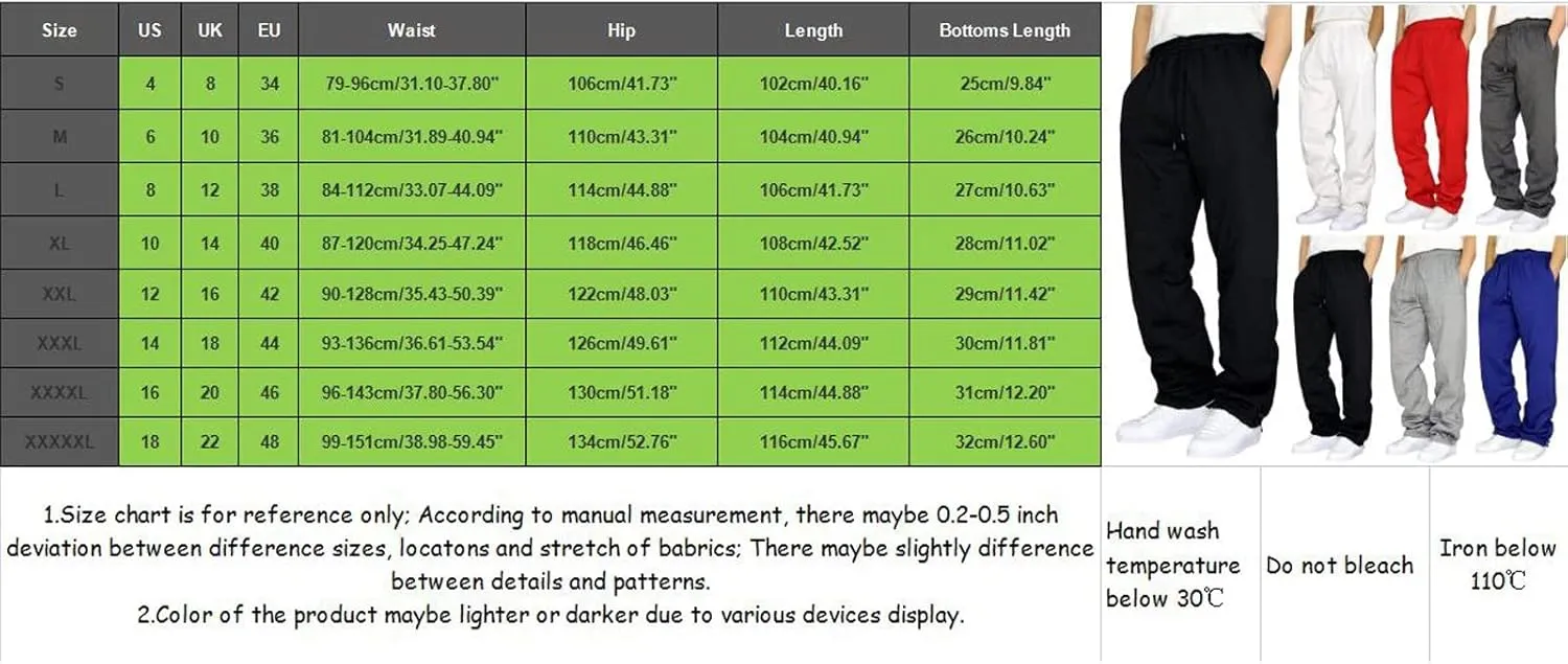 2023 Mens Heavyweight Fleece Sweatpants Workout Jogger Pants Elastic Waist Drawstring Baggy Cargo Pant Trousers with Pockets