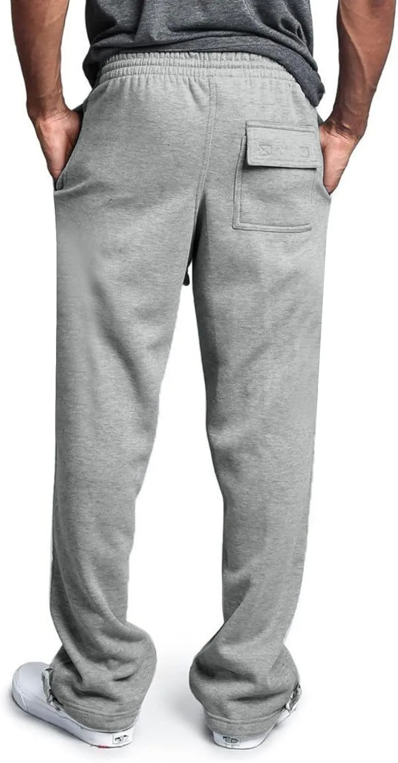 2023 Mens Heavyweight Fleece Sweatpants Workout Jogger Pants Elastic Waist Drawstring Baggy Cargo Pant Trousers with Pockets