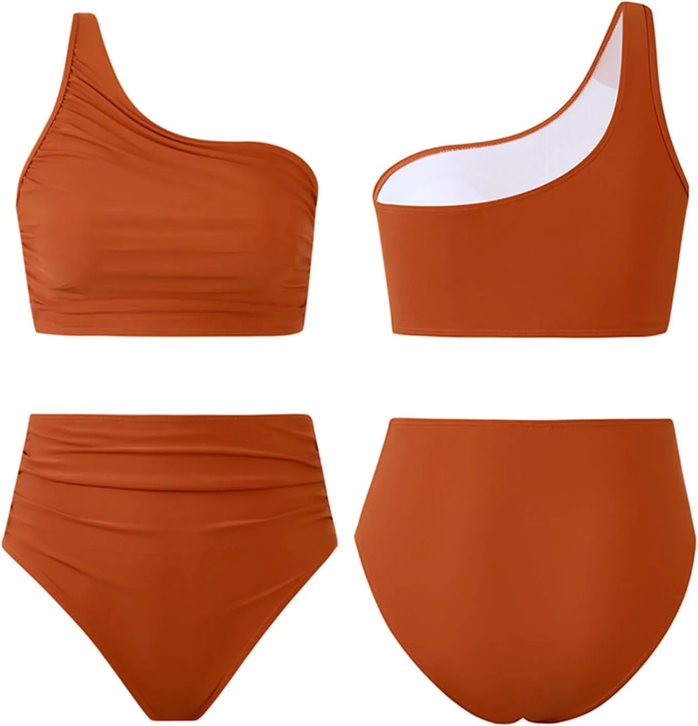 3 Piece Swimsuits for Women High Waisted Bikini Sets Retro Swimsuit with Cover up Beach Wrap Skirt Y2k High Waisted Swimsuits