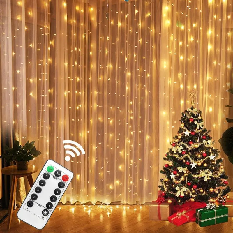 3M LED USB Powered Fairy Christmas Lights Garland Festoon Curtain Lamp w/ Remote Control
