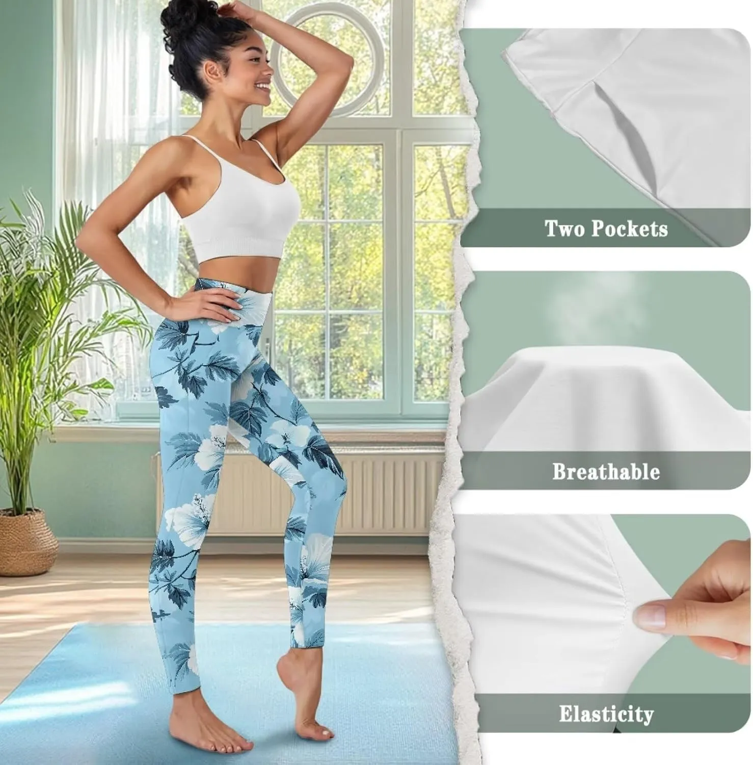 AFPANQZ Leggings with Pockets Women High Waisted Casual Butt Lift Leggings for Winter Fall Gym Yoga Fitness Workout Pants