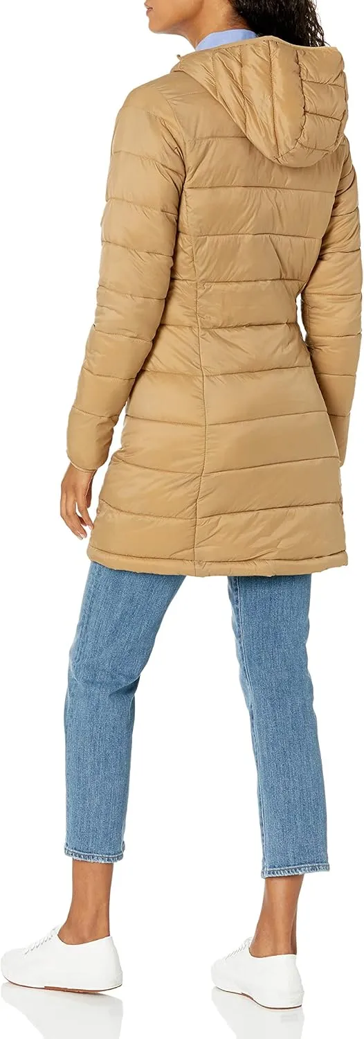 Amazon Essentials Women's Lightweight Water-Resistant Packable Hooded Puffer Coat (Available in Plus Size)