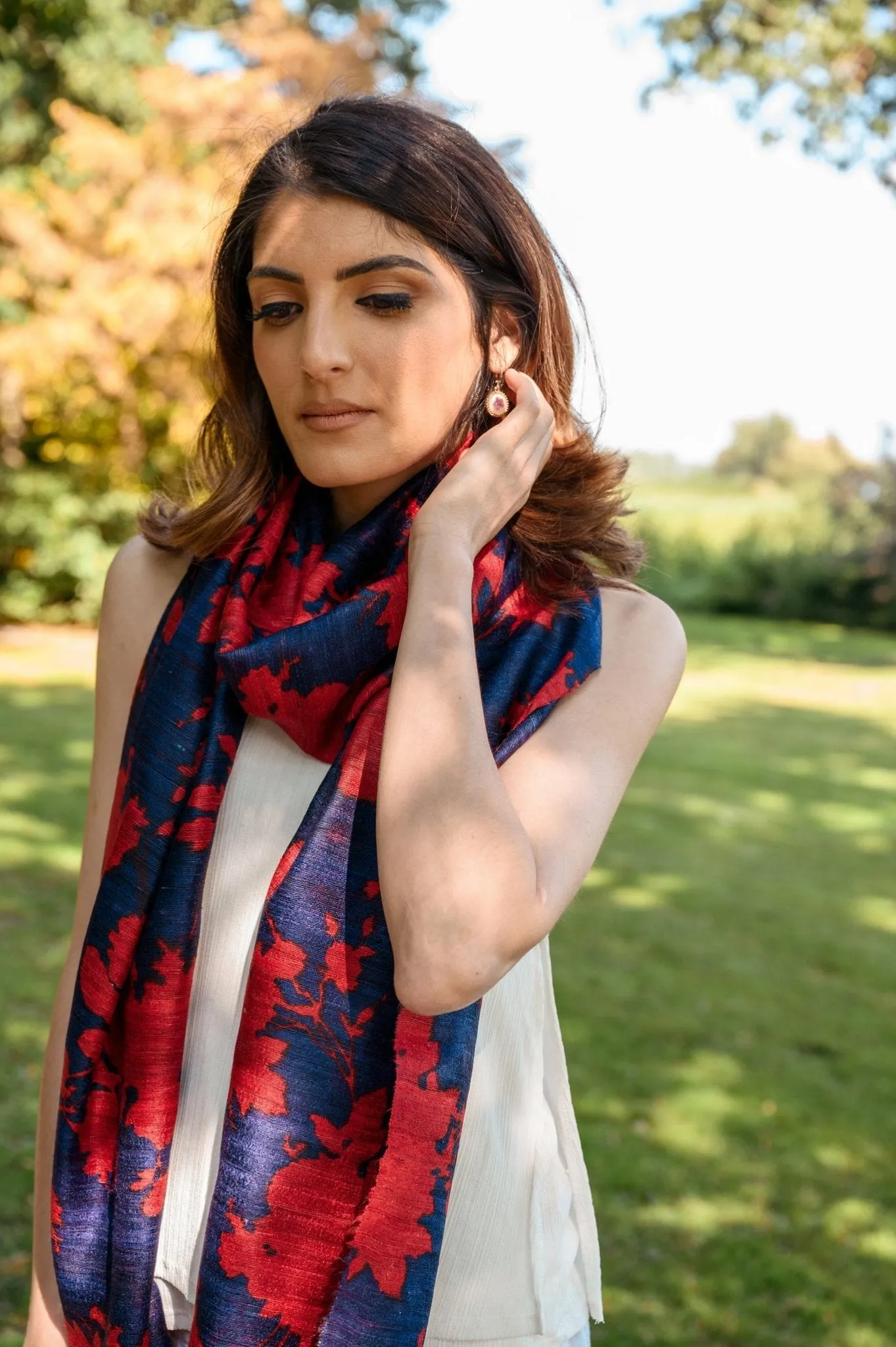 Amethyst Peace Silk Scarf
