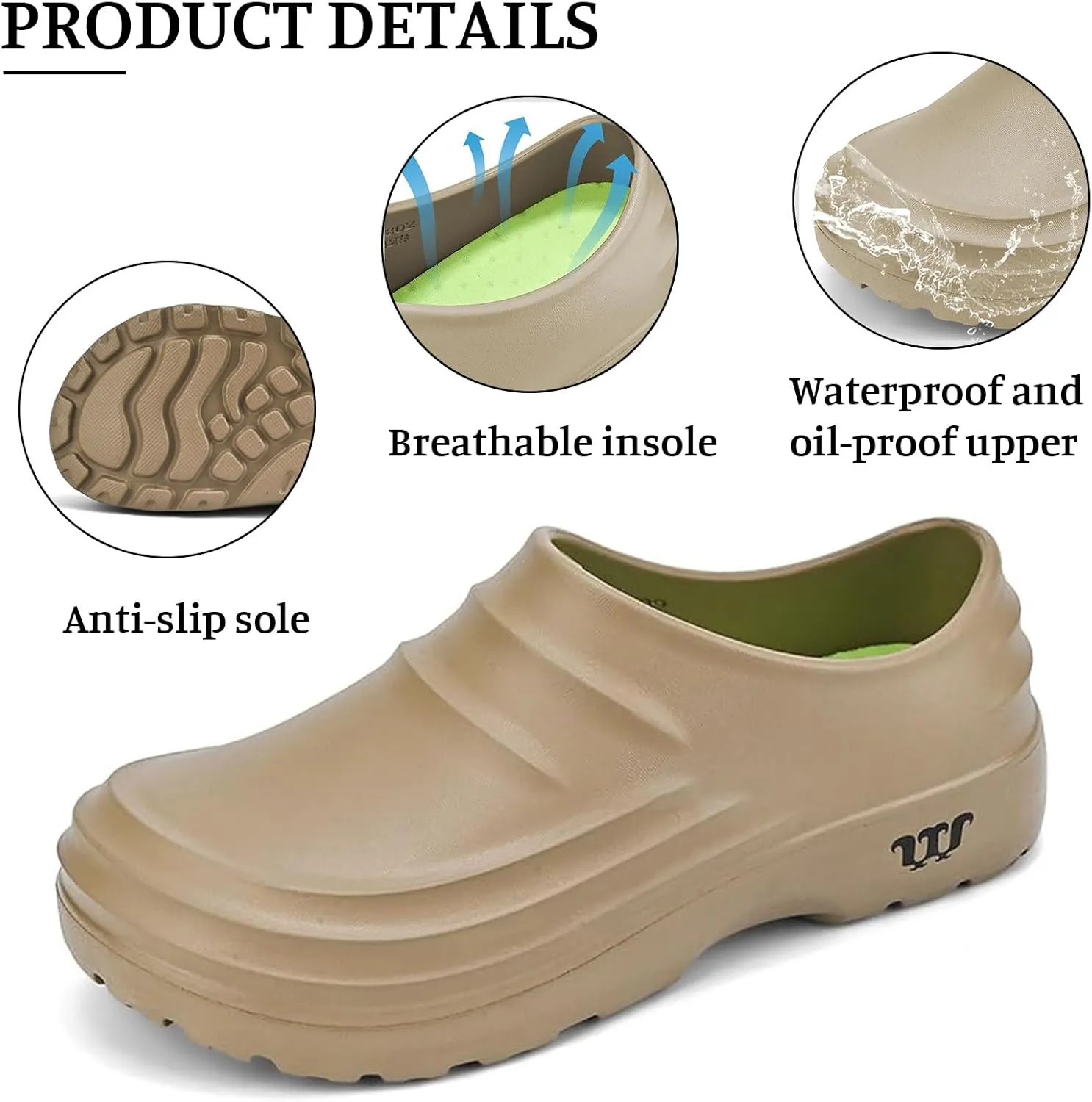 Armadillo Chef Shoes for Men Women Lightweight & Waterproof Non Slip Healthy Clogs Comfortable Oil Resistant Kitchen Garden Nurse Beach Shoes Unisex