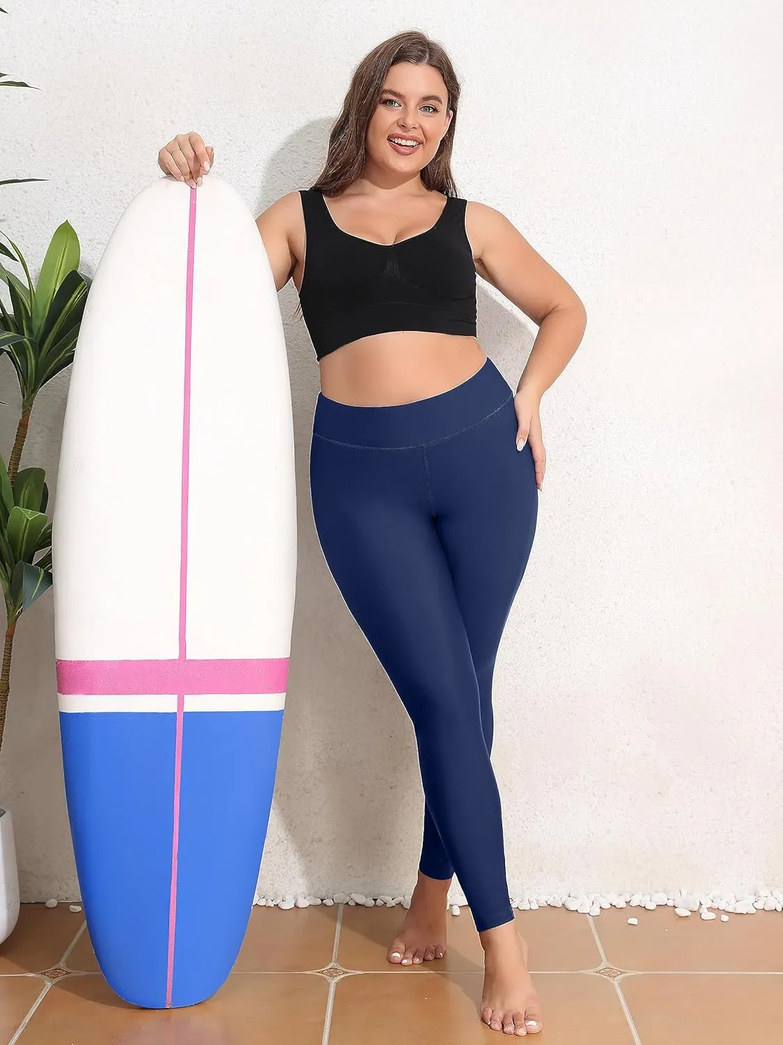 ATTRACO High Waisted Swim Pants - Women's Swim Leggings