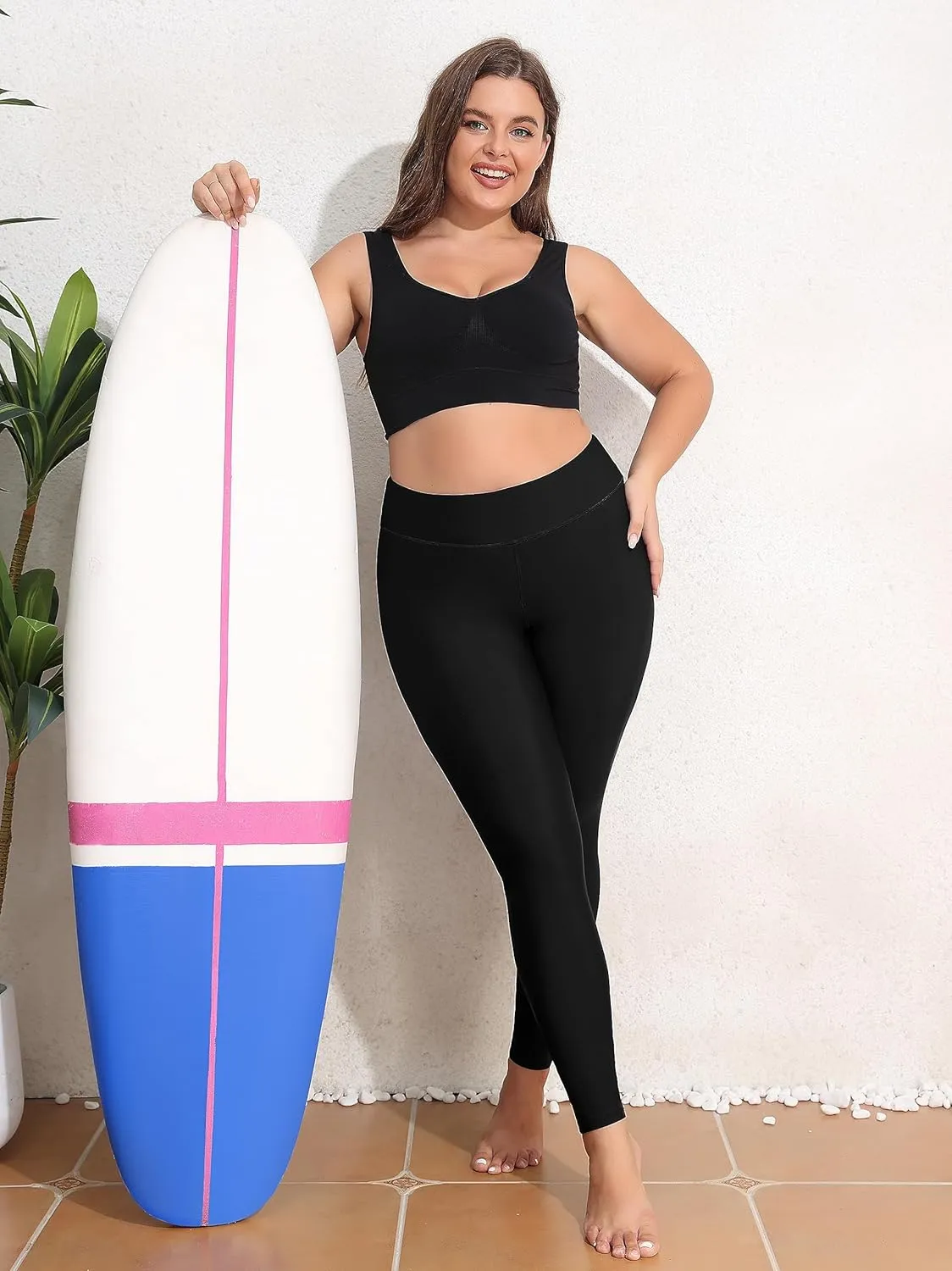 ATTRACO High Waisted Swim Pants - Women's Swim Leggings