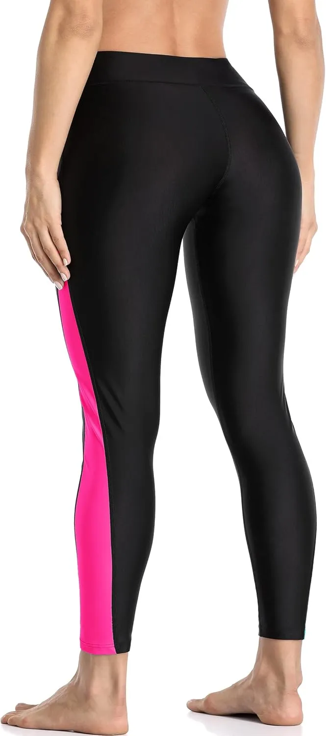 ATTRACO High Waisted Swim Pants - Women's Swim Leggings
