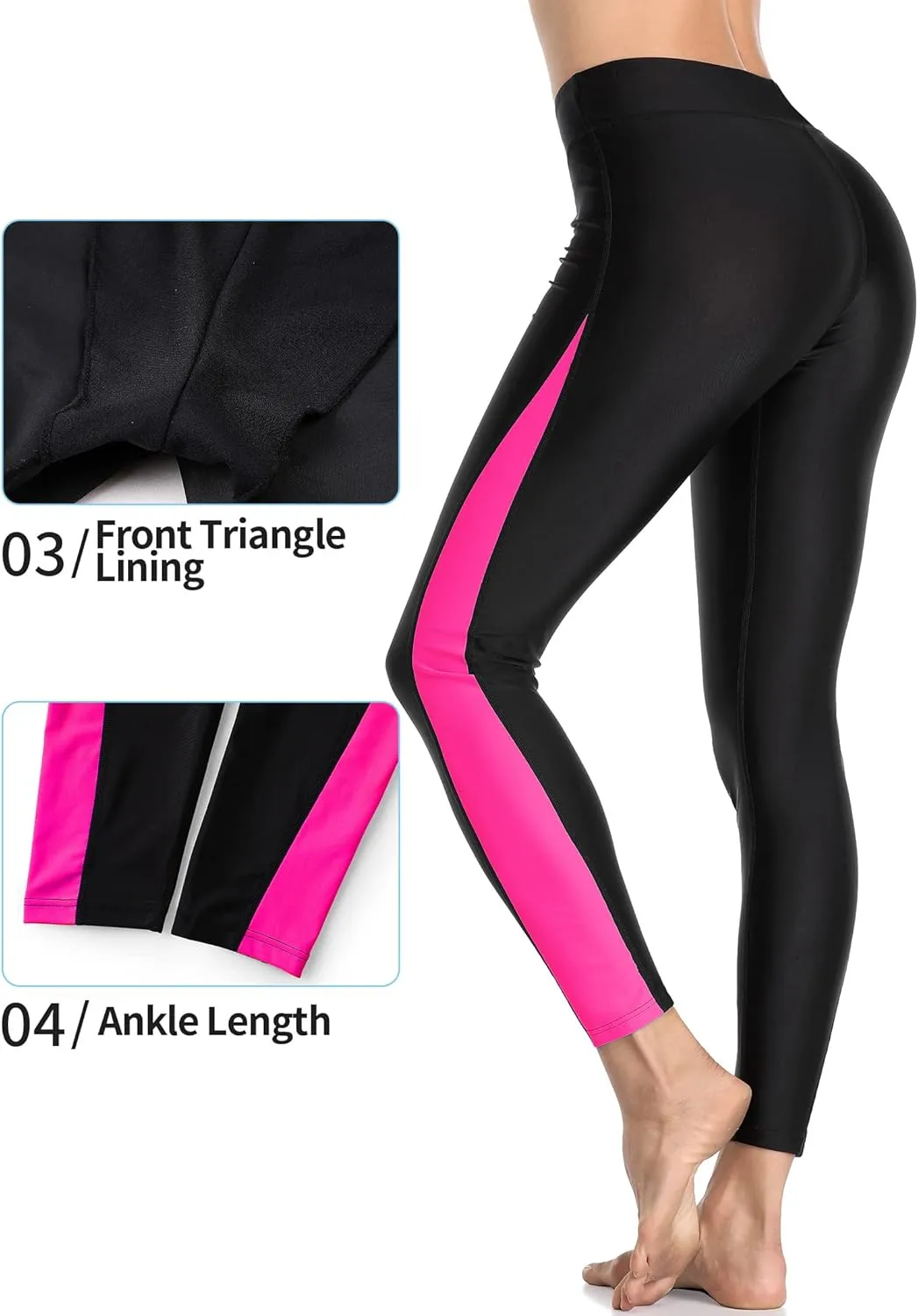 ATTRACO High Waisted Swim Pants - Women's Swim Leggings
