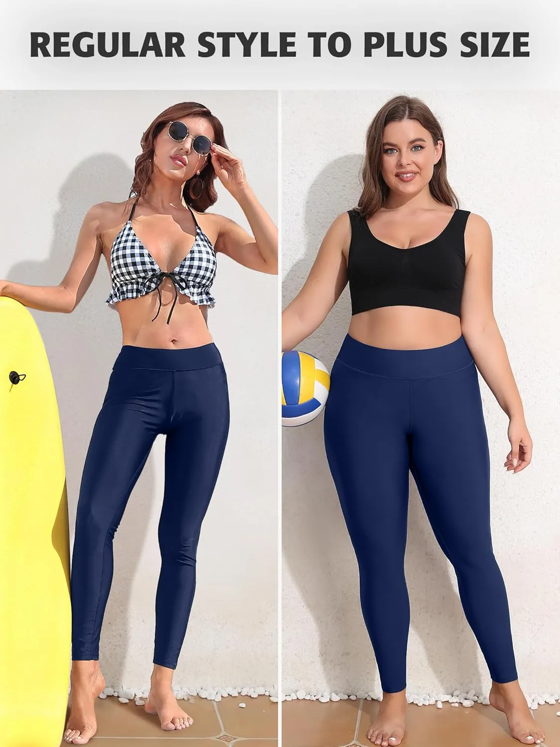 ATTRACO High Waisted Swim Pants - Women's Swim Leggings