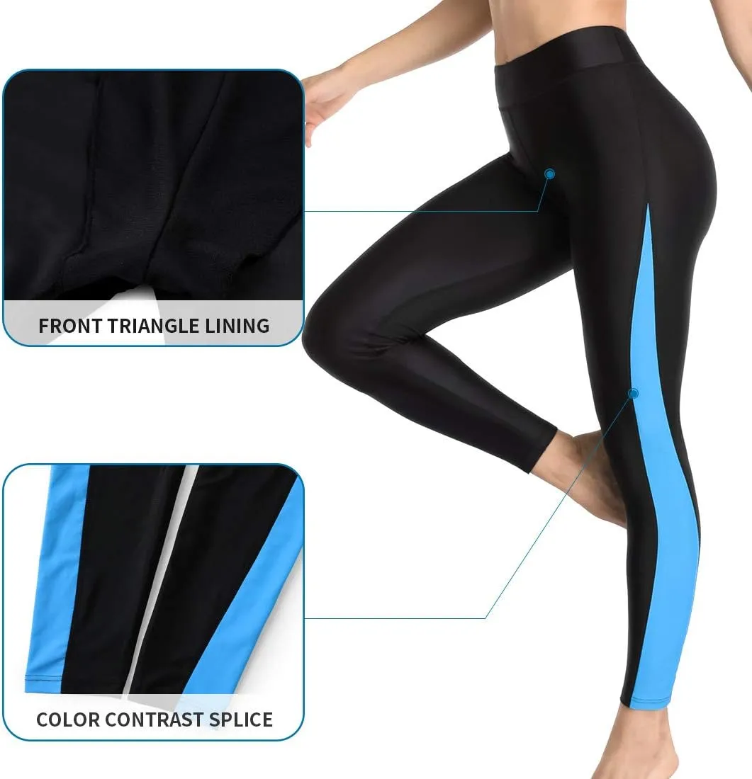 ATTRACO High Waisted Swim Pants - Women's Swim Leggings