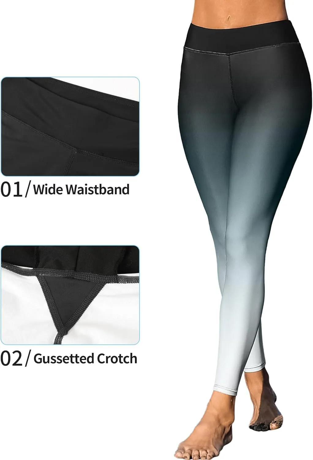 ATTRACO High Waisted Swim Pants - Women's Swim Leggings