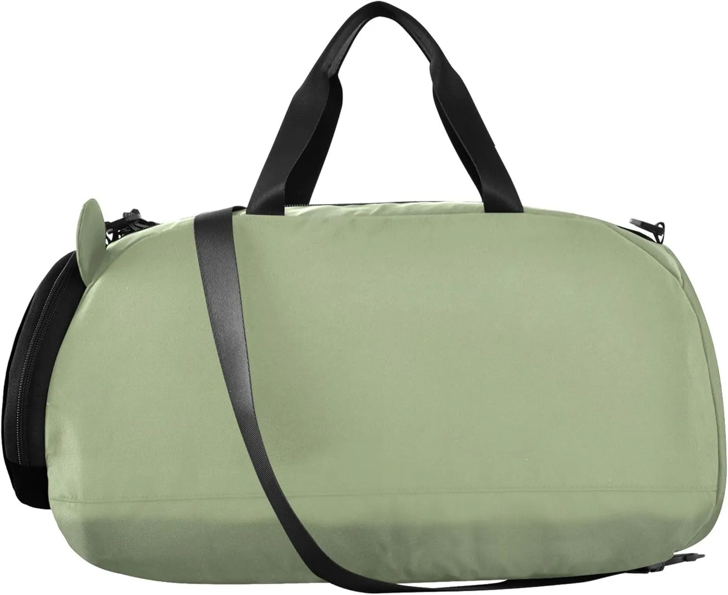 Avocado Green Solid Color Gym Duffel Bag with Shoes Compartment Lightweight Travel Duffel Bag for Travel, Sports, Fitness & Workout