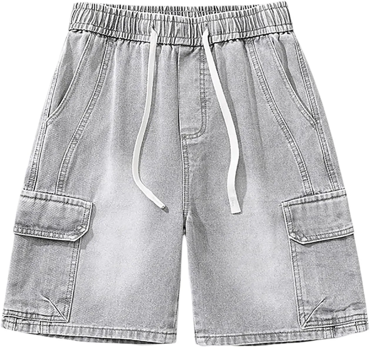 Baggy Jean Shorts for Men Casual Summer Loose Fit Hip Hop Skateboard Denim Shorts 2025 Trendy Streetwear