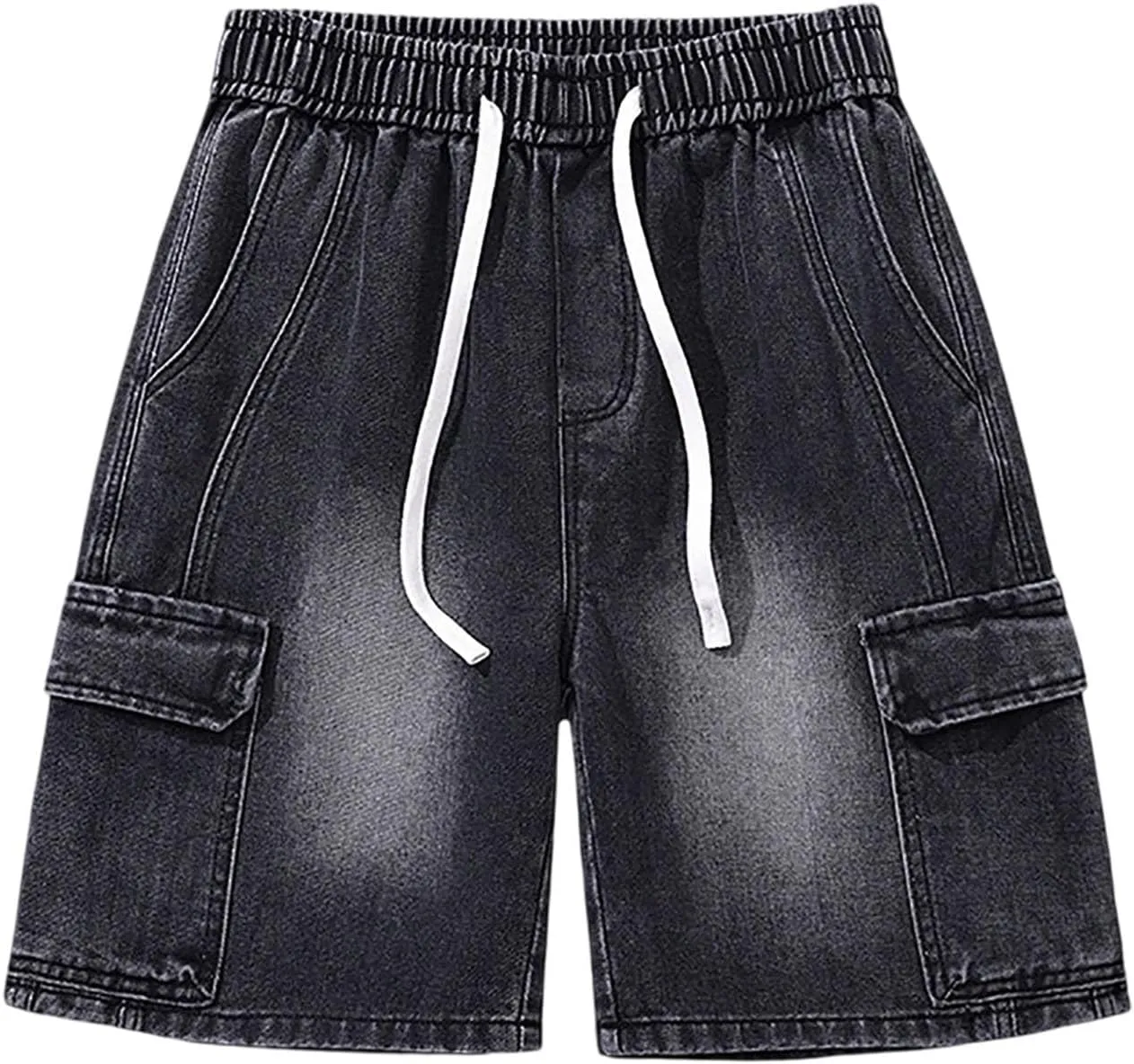 Baggy Jean Shorts for Men Casual Summer Loose Fit Hip Hop Skateboard Denim Shorts 2025 Trendy Streetwear
