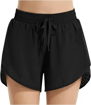 baleaf Women's 3"/5" Quick Dry Mesh Swim Shorts Tankini Bottom with Liner Athletic Gym Running