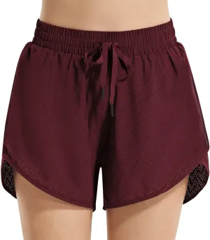 baleaf Women's 3"/5" Quick Dry Mesh Swim Shorts Tankini Bottom with Liner Athletic Gym Running