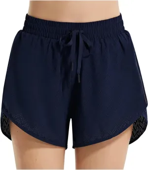 baleaf Women's 3"/5" Quick Dry Mesh Swim Shorts Tankini Bottom with Liner Athletic Gym Running