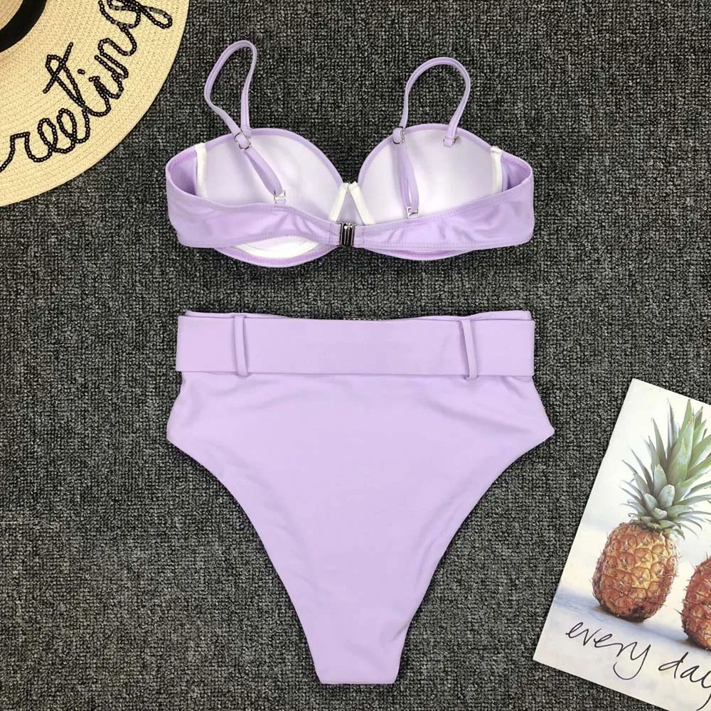 Bella's High-Waisted Belt Bikinis