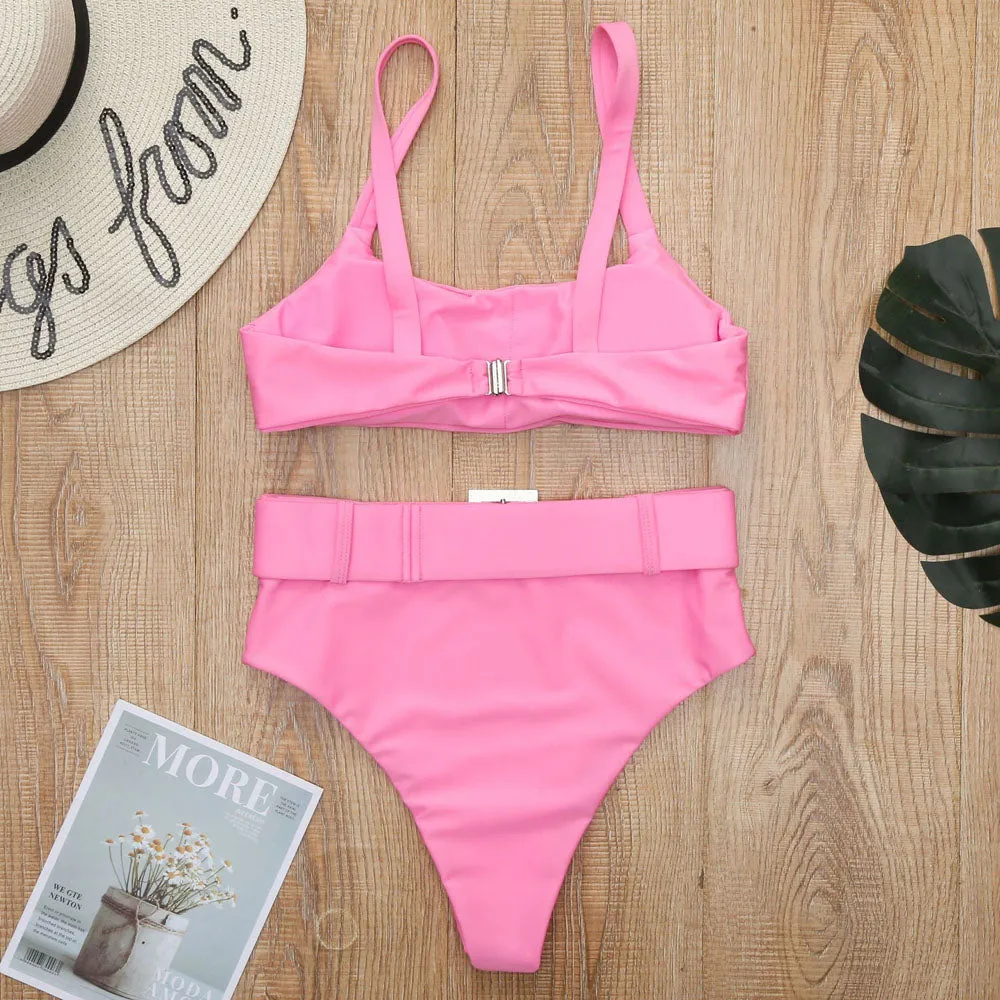 Bella's High-Waisted Belt Bikinis