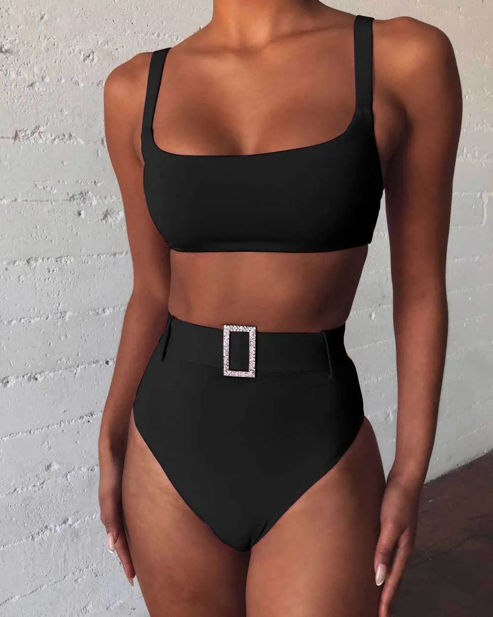 Bella's High-Waisted Belt Bikinis