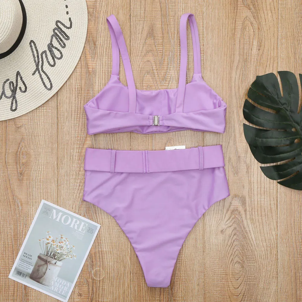 Bella's High-Waisted Belt Bikinis