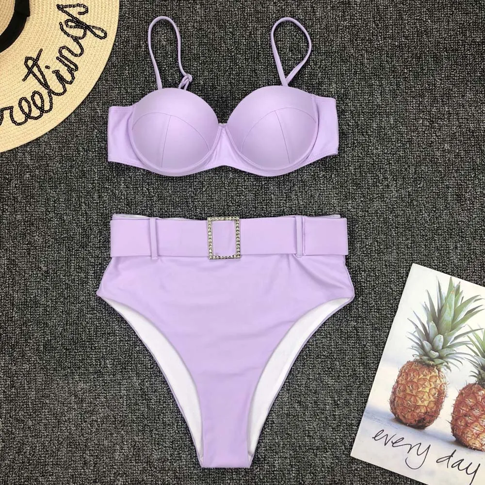 Bella's High-Waisted Belt Bikinis