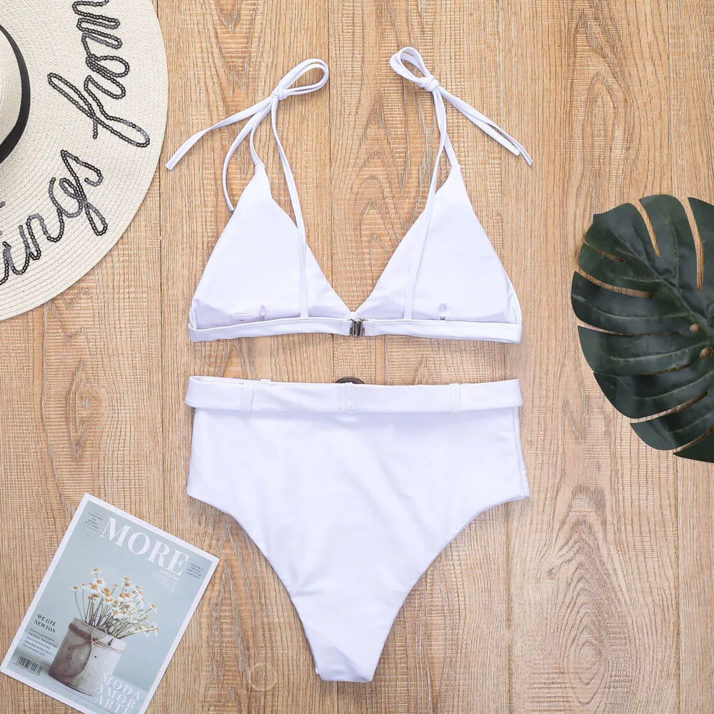 Bella's High-Waisted Belt Bikinis