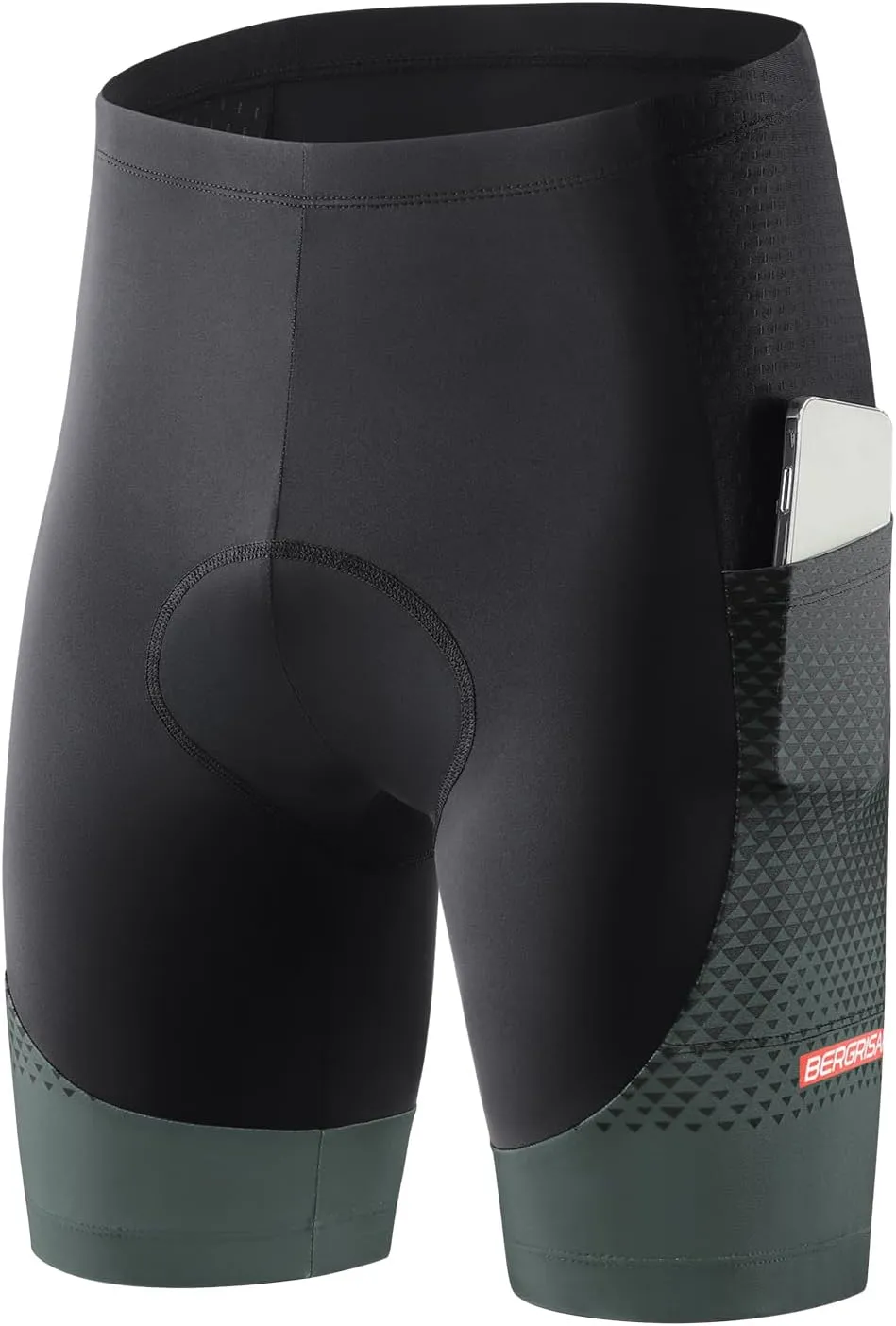 BERGRISAR Men's Cycling Shorts 4D Padded Bike Shorts Biking Bicycle Shorts with Pockets