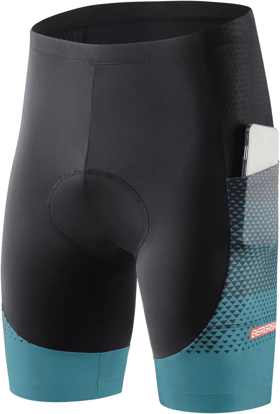BERGRISAR Men's Cycling Shorts 4D Padded Bike Shorts Biking Bicycle Shorts with Pockets