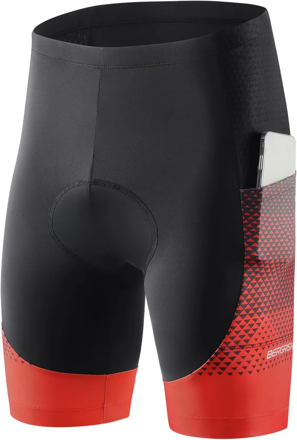 BERGRISAR Men's Cycling Shorts 4D Padded Bike Shorts Biking Bicycle Shorts with Pockets