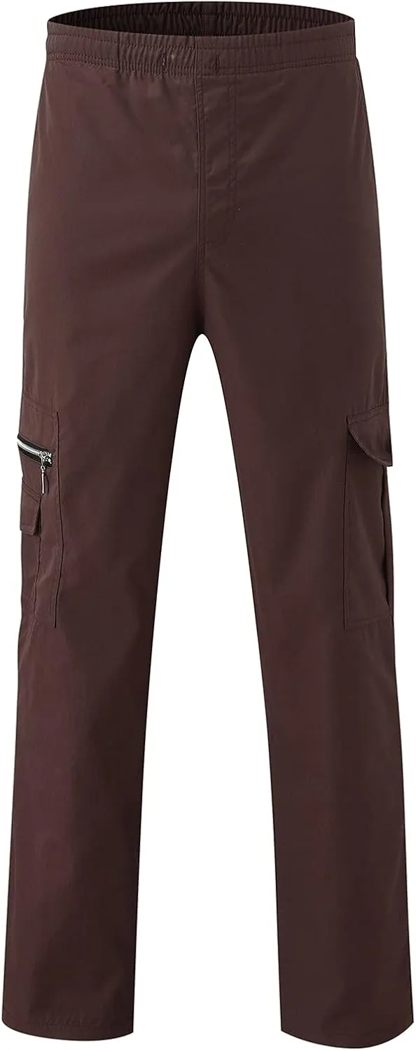 Big and Tall Cargo Pants for Men Sweatpants for Men Pant with Pockets Men's Heavyweight Fleece Cargo Sweatpants Men's