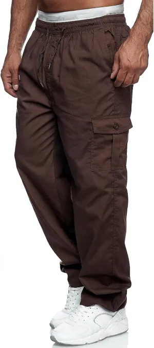 Big and Tall Cargo Pants for Men Sweatpants for Men Pant with Pockets Men's Heavyweight Fleece Cargo Sweatpants Men's