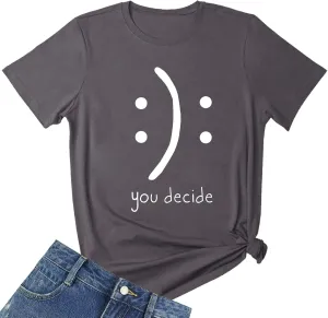 BLACKMYTH Women's T-Shirts Cotton Funny Graphic Design Casual Short Sleeve Top Tees