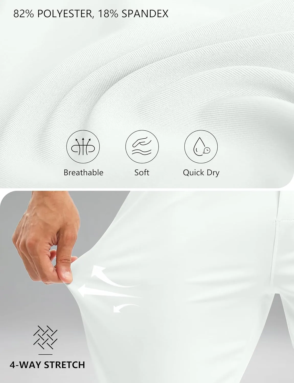 Blouty Men's Joggers Pants with Zipper Pockets Stretch Workout Athletic Sweatpants Gym Golf Joggers for Men Casual Running