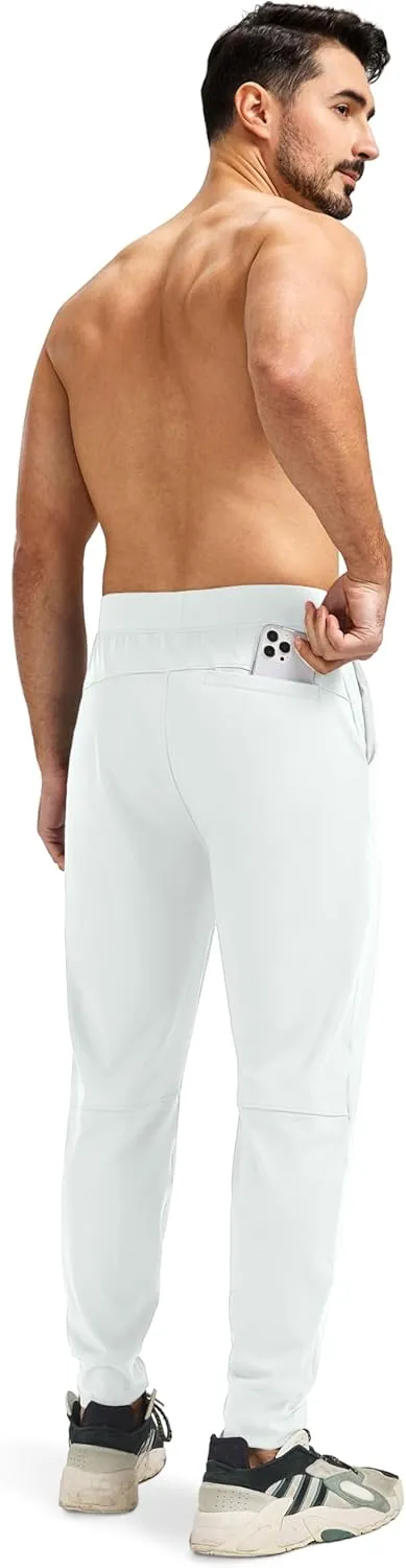 Blouty Men's Joggers Pants with Zipper Pockets Stretch Workout Athletic Sweatpants Gym Golf Joggers for Men Casual Running