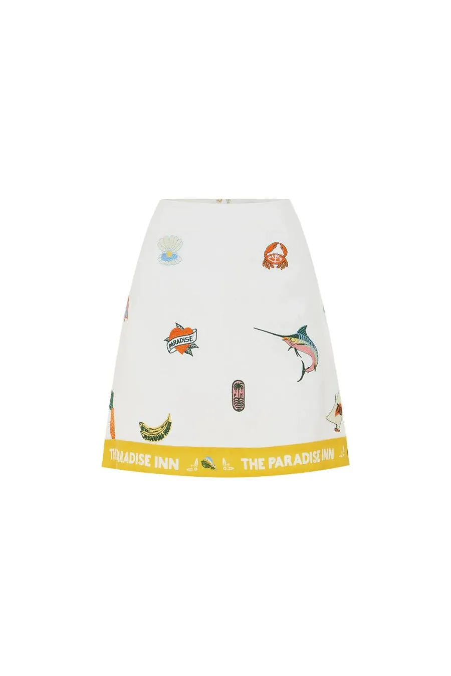 Blue Marlin Embroidered Skirt