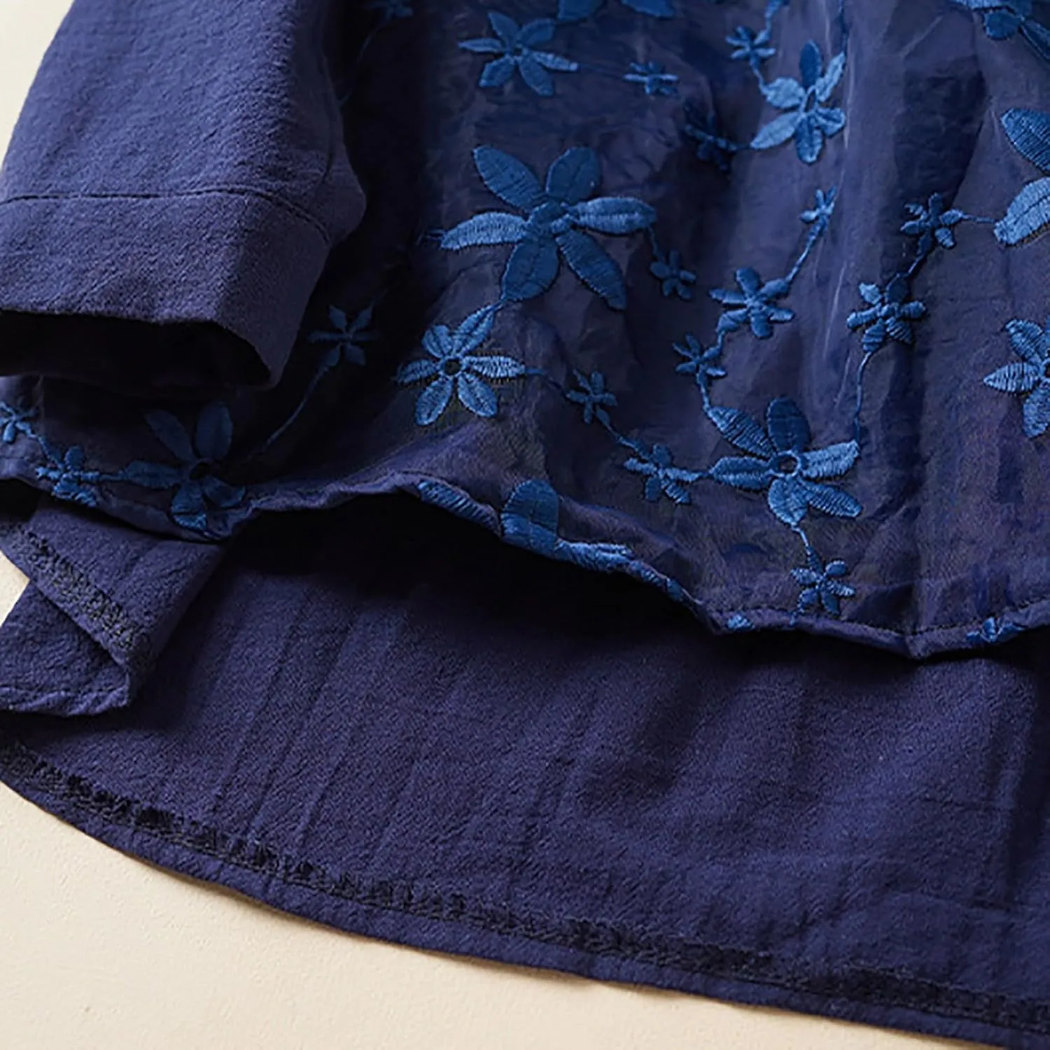 Boho Embroidered Tops for Women 2025 Cotton Linen Peasant Blouses Summer Lantern Sleeve Bohemian Shirts Tees Tunics