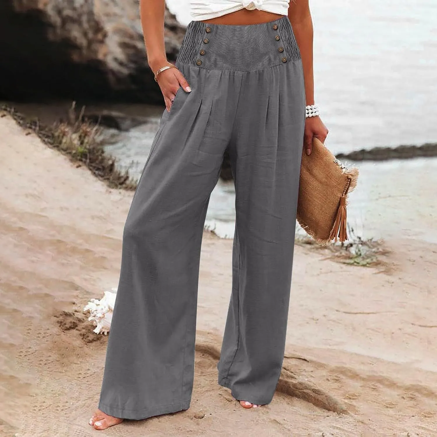 Bootcut Jeans for Women Winter Colorful Work Jeans with Pockets Solid Color Water Resistant