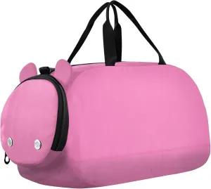 Bright Pink Color Kids Duffel Bag with Shoes Compartment Multifunctional Weekender Overnight Range Bag for Travel, Sports, Duffel, Weekender