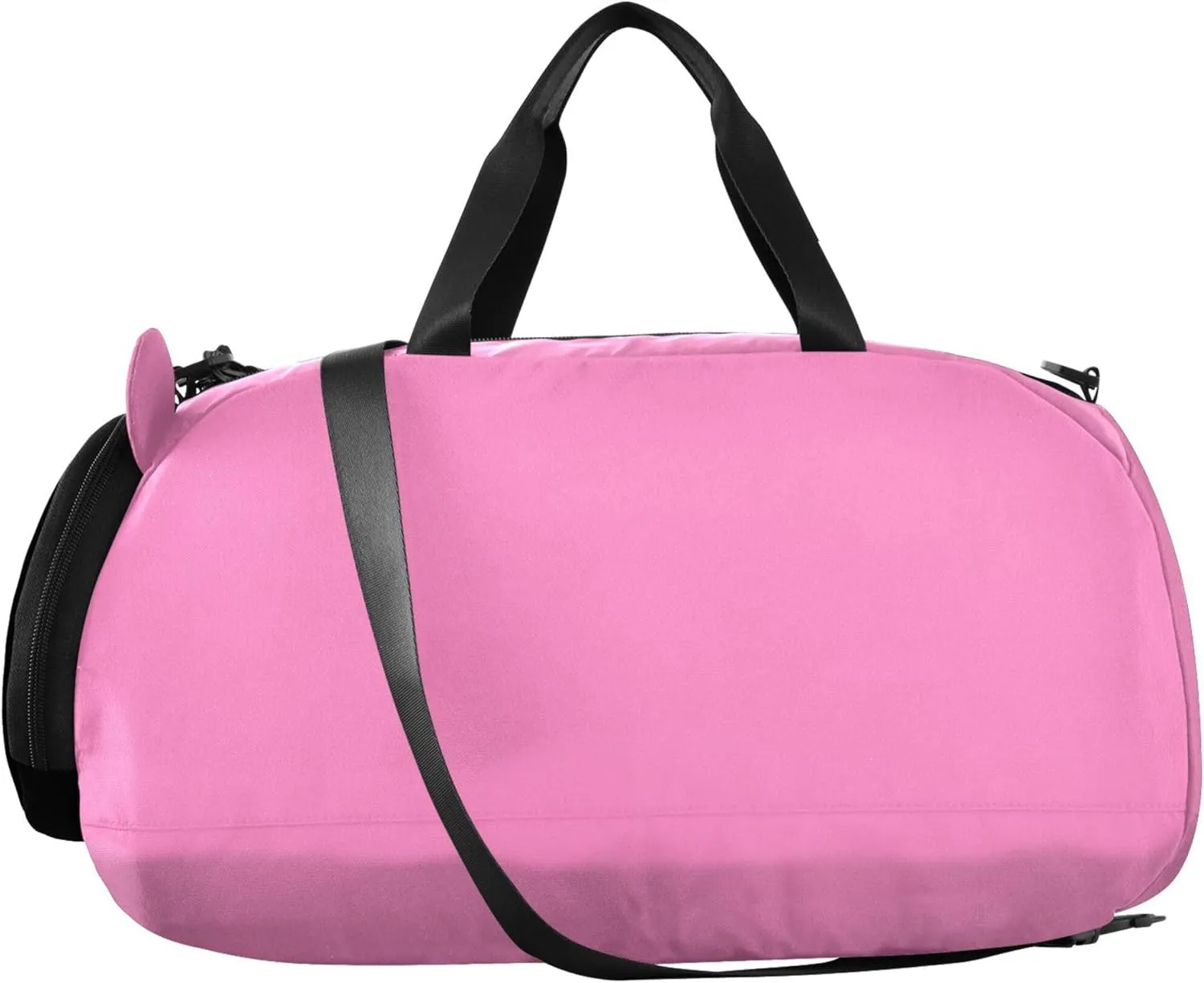 Bright Pink Color Kids Duffel Bag with Shoes Compartment Multifunctional Weekender Overnight Range Bag for Travel, Sports, Duffel, Weekender