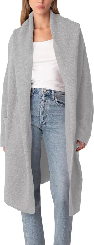 Cakulo Womens Oversized Long Cardigan Sweaters Hooded Duster Cardigans 2024 Trendy Fall Open Front Coatigan