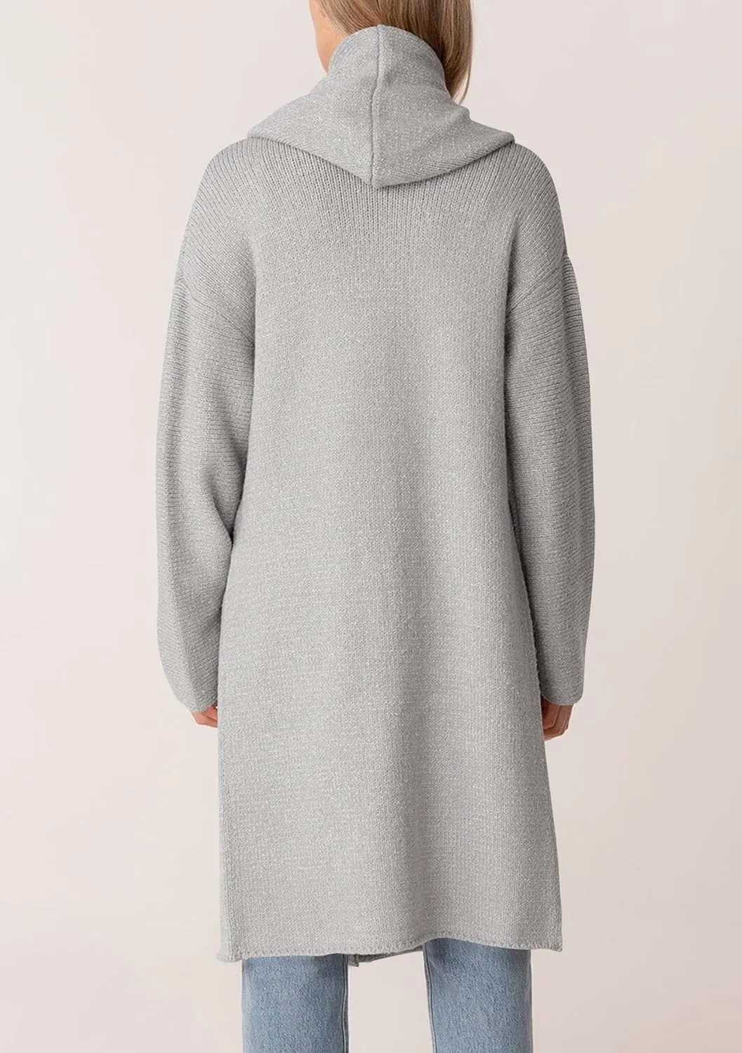 Cakulo Womens Oversized Long Cardigan Sweaters Hooded Duster Cardigans 2024 Trendy Fall Open Front Coatigan