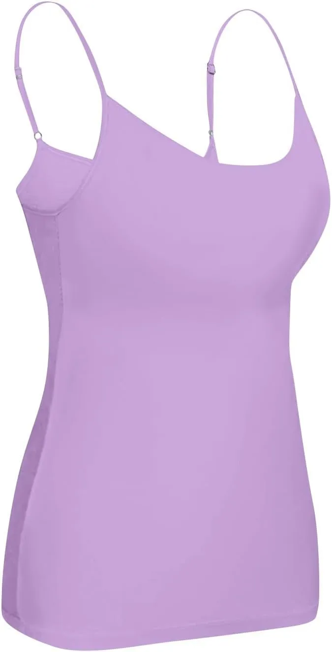 Camisole Tops for Women Built in Bra Spaghetti Strap Workout Yoga Shirts Basic Padded Tank Tops 2025 Summer Clothes