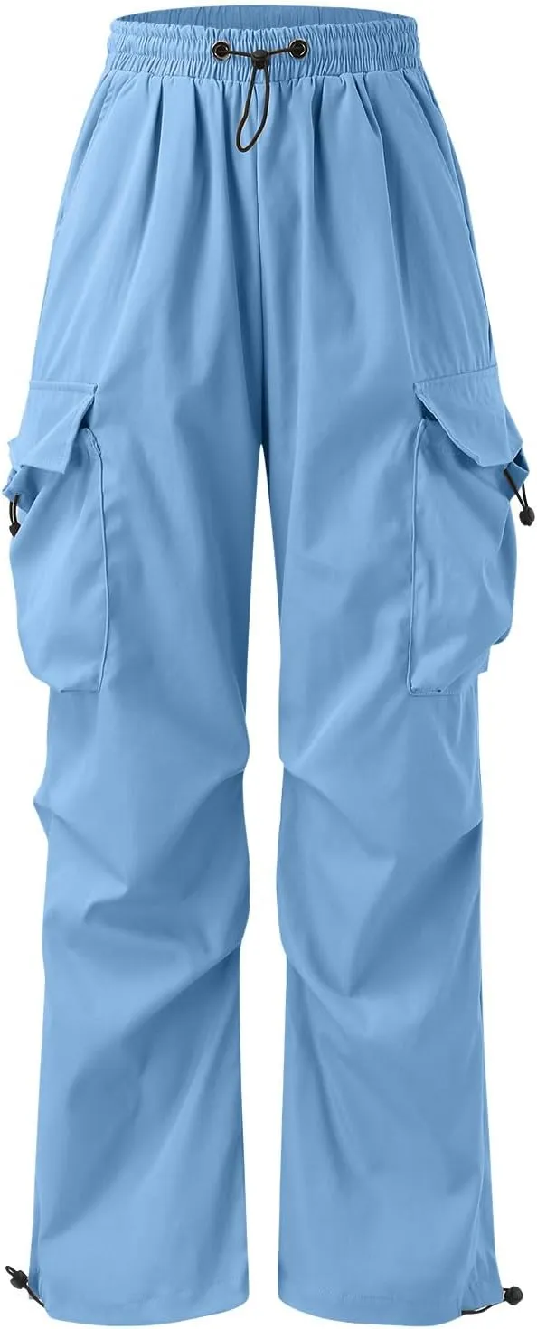 Cargo Pant Men Cotton Stretchy Casual Joggers Elastic Waist Drawstring Hip Hop Pant Multi Pockets