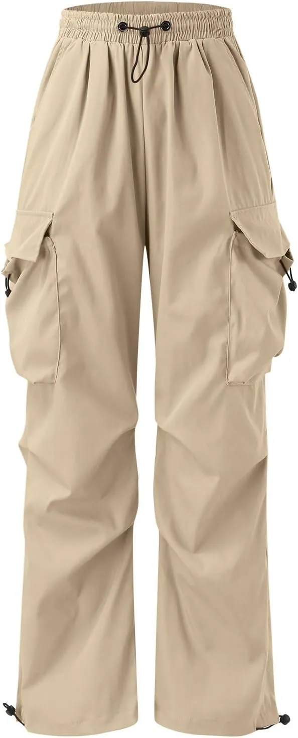 Cargo Pant Men Cotton Stretchy Casual Joggers Elastic Waist Drawstring Hip Hop Pant Multi Pockets