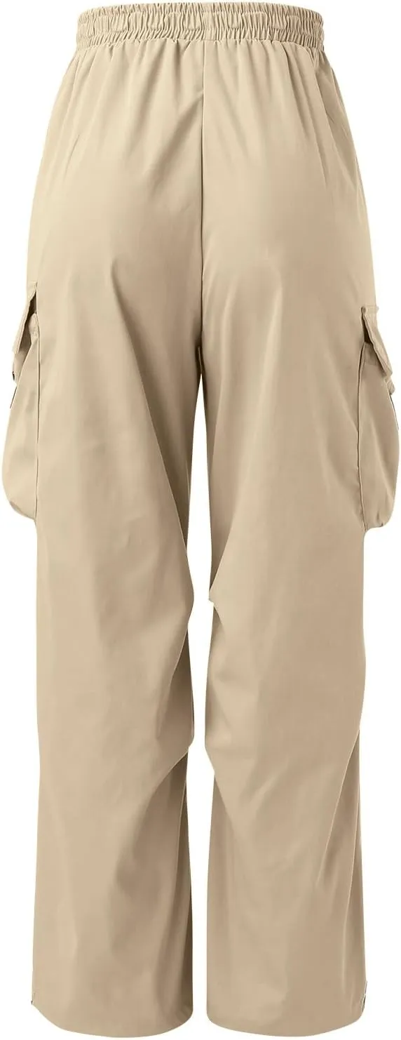 Cargo Pant Men Cotton Stretchy Casual Joggers Elastic Waist Drawstring Hip Hop Pant Multi Pockets
