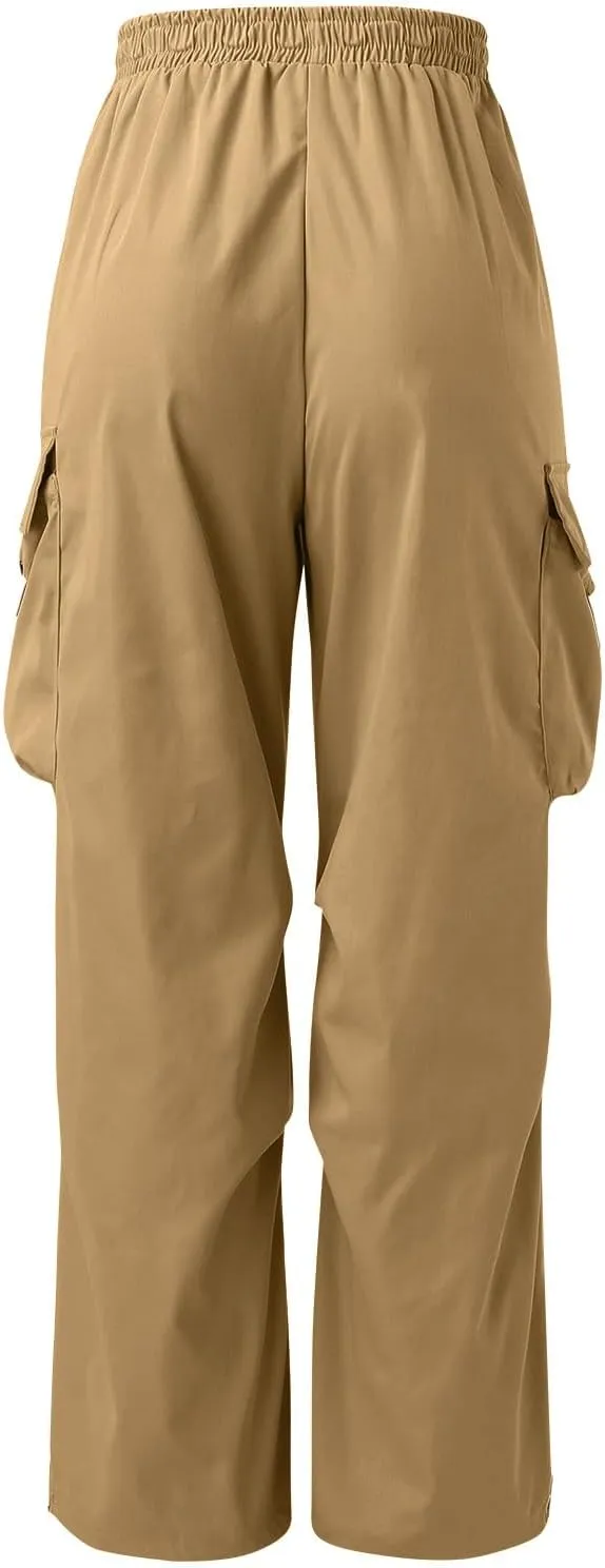 Cargo Pant Men Cotton Stretchy Casual Joggers Elastic Waist Drawstring Hip Hop Pant Multi Pockets