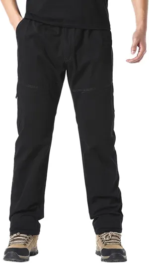 Cargo Pants for Men Relaxed Fit Fleece Athletic Sweatpant Basic Running Drawstring Joggers Workout Sweat Pants Mens