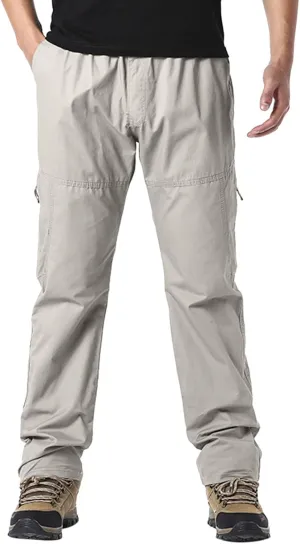 Cargo Pants for Men Relaxed Fit Fleece Athletic Sweatpant Basic Running Drawstring Joggers Workout Sweat Pants Mens