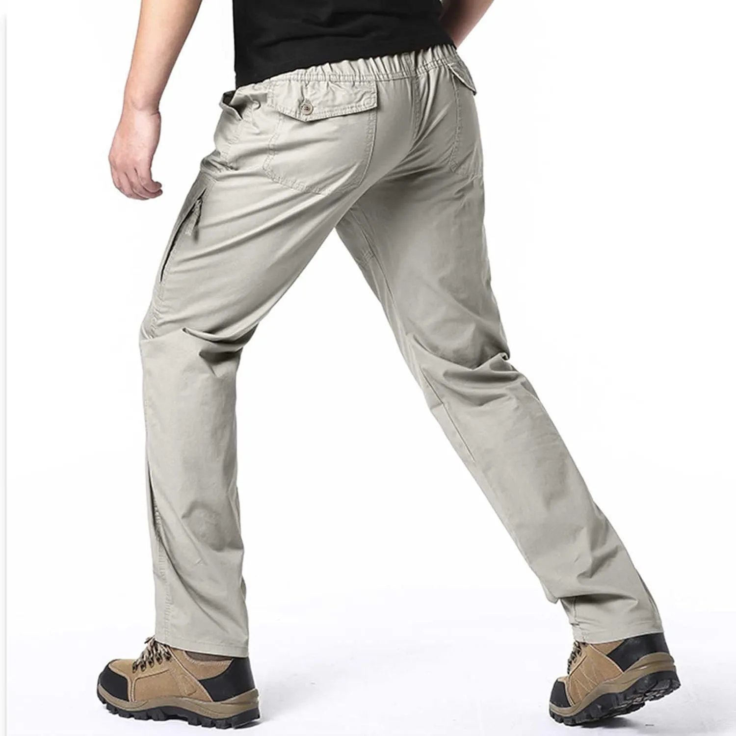 Cargo Pants for Men Relaxed Fit Fleece Athletic Sweatpant Basic Running Drawstring Joggers Workout Sweat Pants Mens